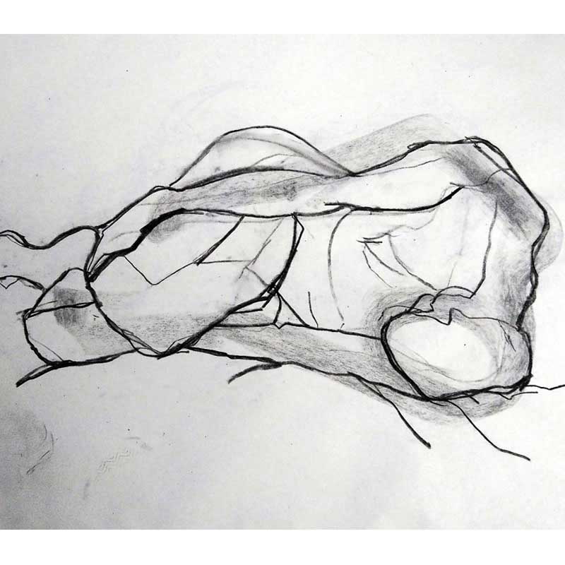 Life drawing sketch by Claire Howlett