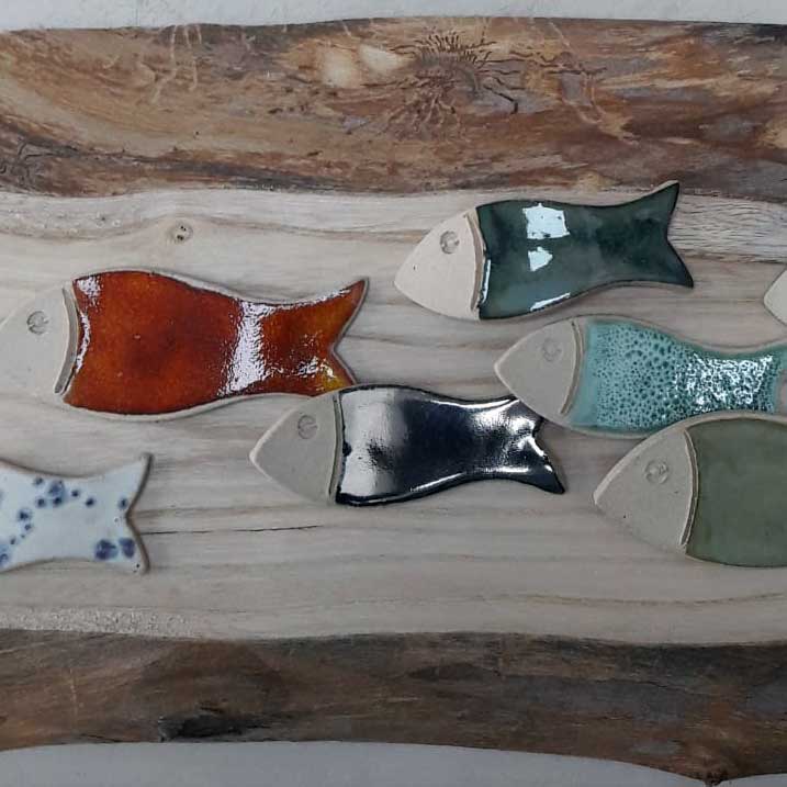 Mounted ceramic fish by Emily Jane Ceramics