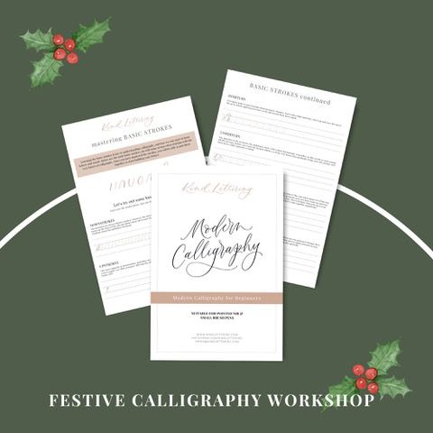 Modern Calligraphy Christmas Workshop with Emma
