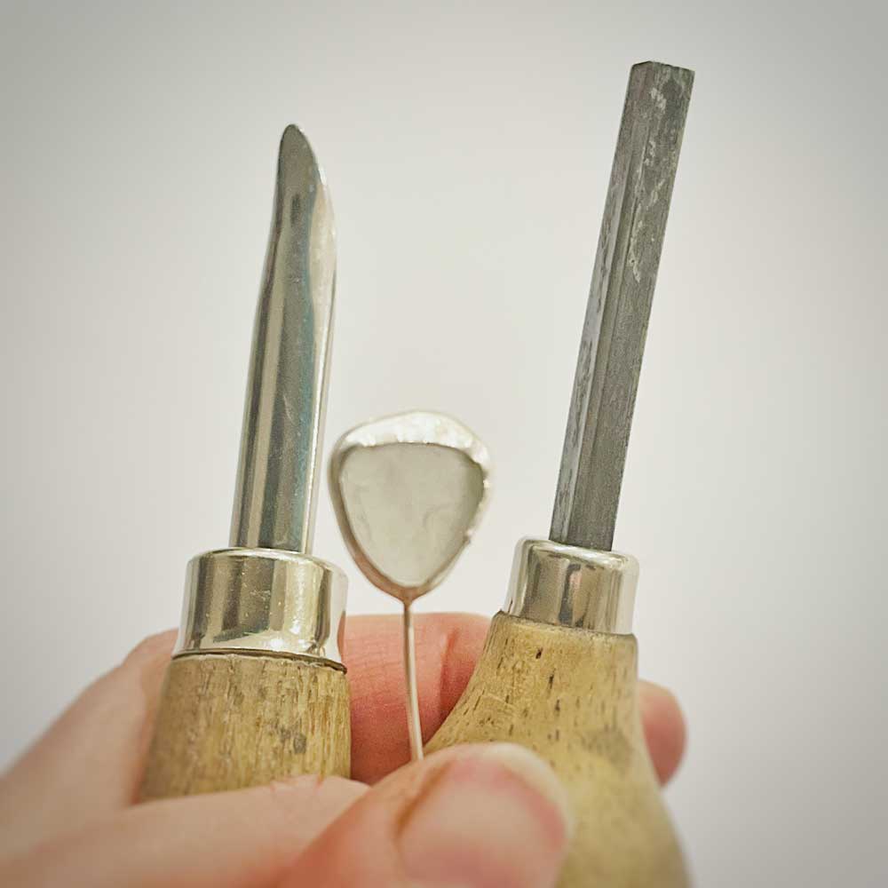 Sterling Sliver Seaglass Necklace with Jen